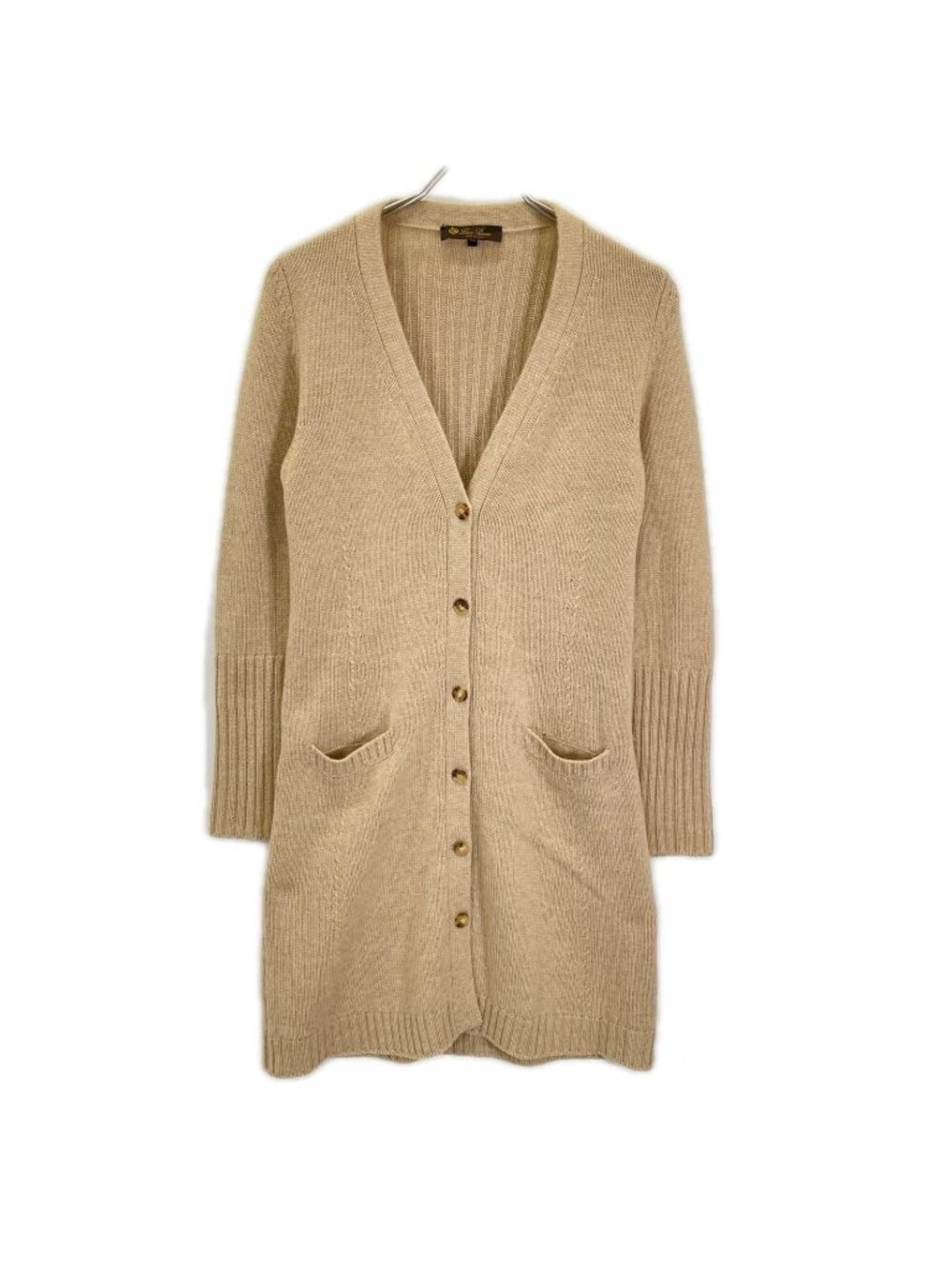Loro Piana Beige Middle Gauge Cashmere Long Knit Cardigan 42